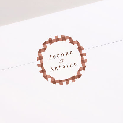 Sticker Mariage Rond Amour Bucolique photo N° 1