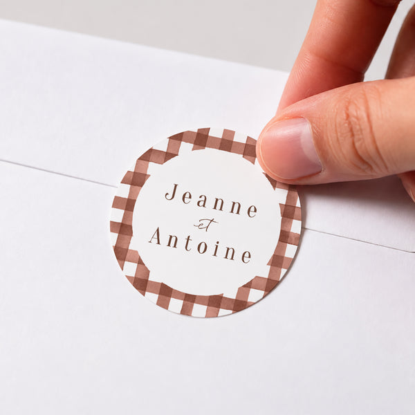 Sticker Mariage Rond Amour Bucolique photo