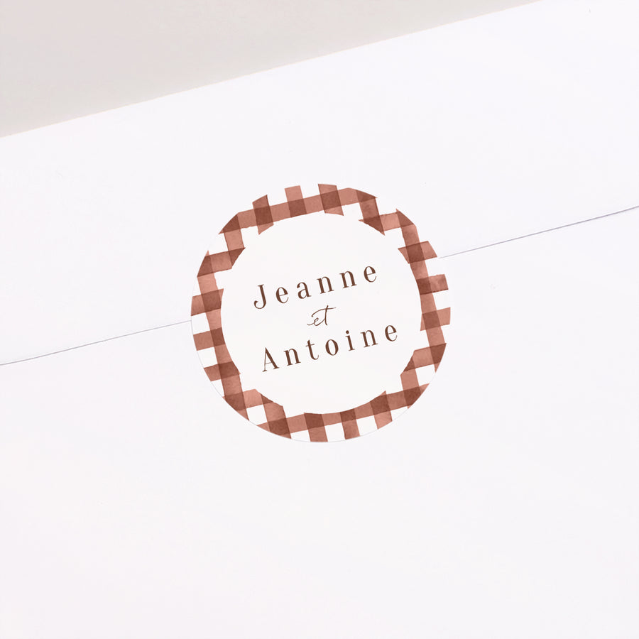 Sticker Mariage Rond Amour Bucolique photo