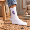 Chaussettes enfant Blanches Mon initiale d'amour rose II photo N° 2