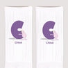 Chaussettes enfant Blanches Mon initiale d'amour rose II photo N° 3