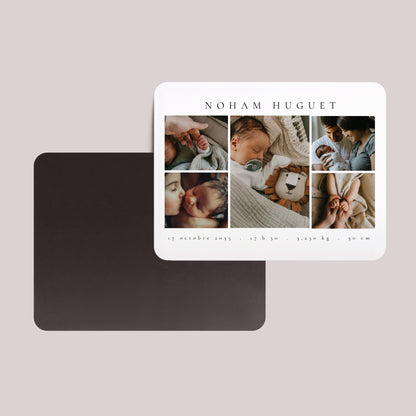 Faire-part Naissance Lot de 8, magnétique, paysage, rectangle coins arrondis Trésor en images photo N° 2