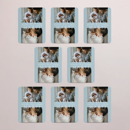 Faire-part Naissance Lot de 8, magnétique, rectangle coins arrondis Chapitre un photo N° 3
