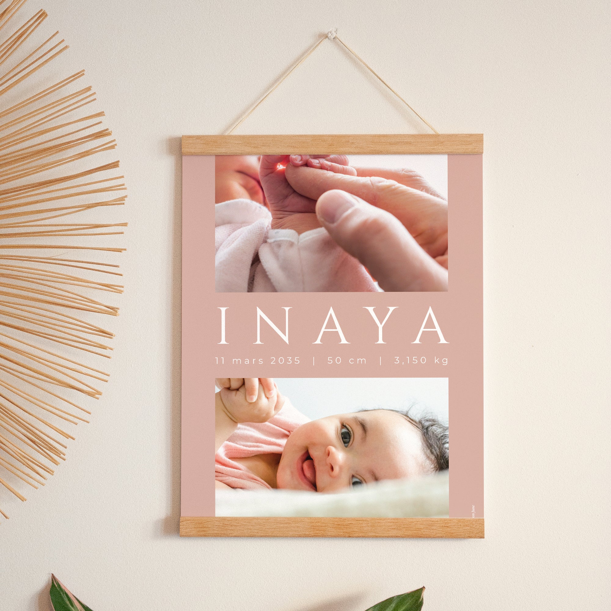 Affiche Naissance Portrait 30 x 40 cm Objectif bonheur photo N° 1