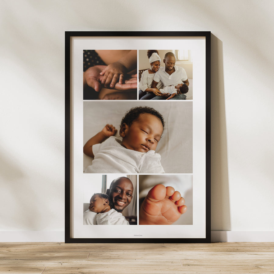 Affiche Naissance Portrait 60 x 90 cm Regards précieux photo