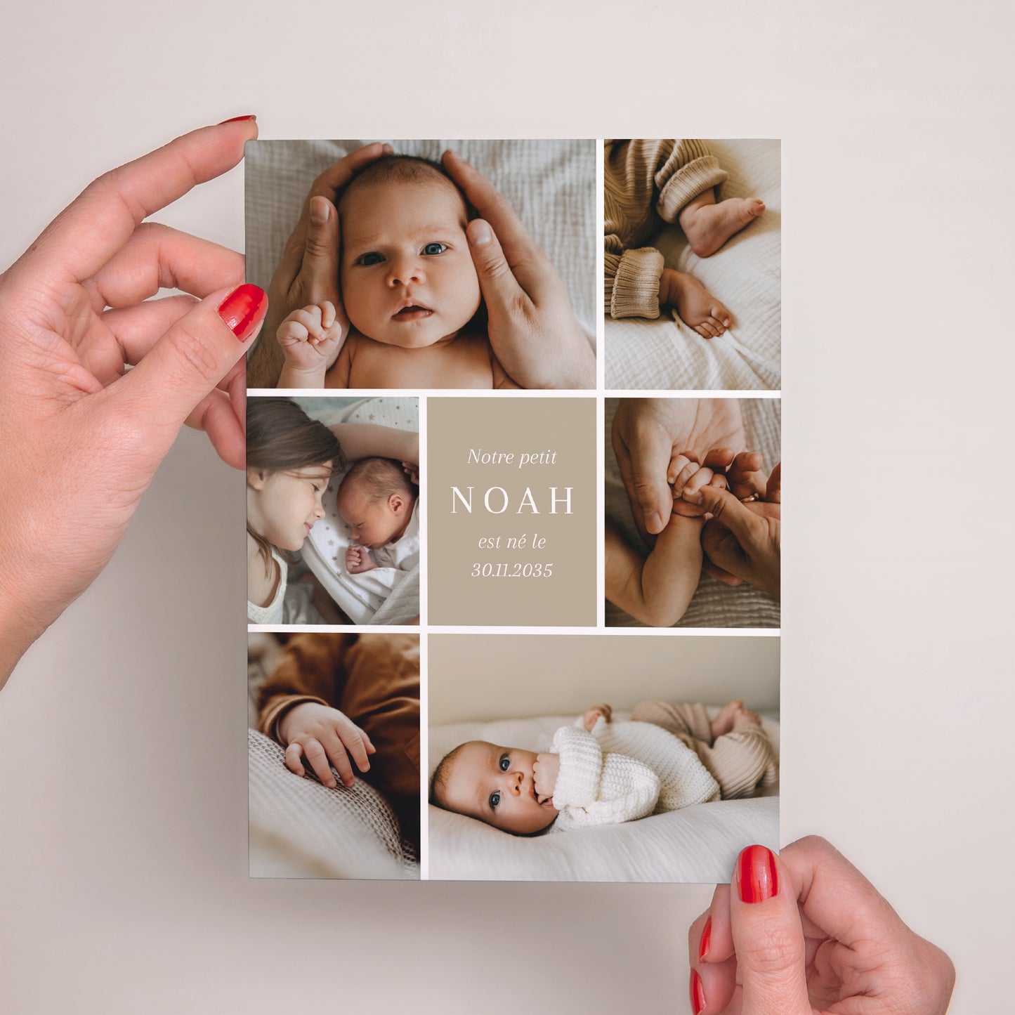 Faire-part Naissance Grand format rectangle Petits morceaux de nous photo N° 2