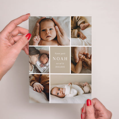 Faire-part Naissance Grand format rectangle Petits morceaux de nous photo N° 2