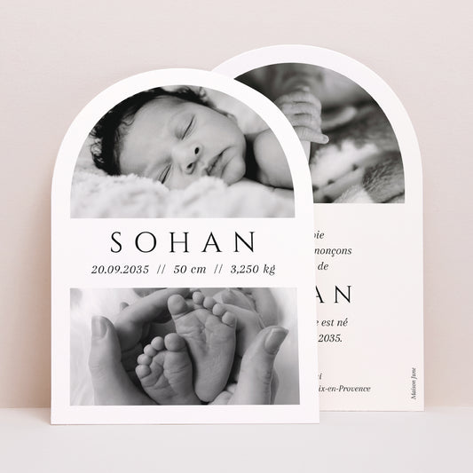 Faire-part Naissance Petite arche Sourires et câlins photo