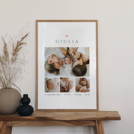 Affiche Naissance Portrait 60 x 90 cm Souvenirs à chérir