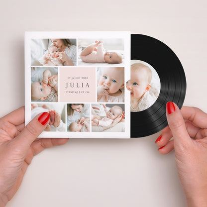 Faire-part Naissance Pochette disque Fragments de douceur photo N° 2