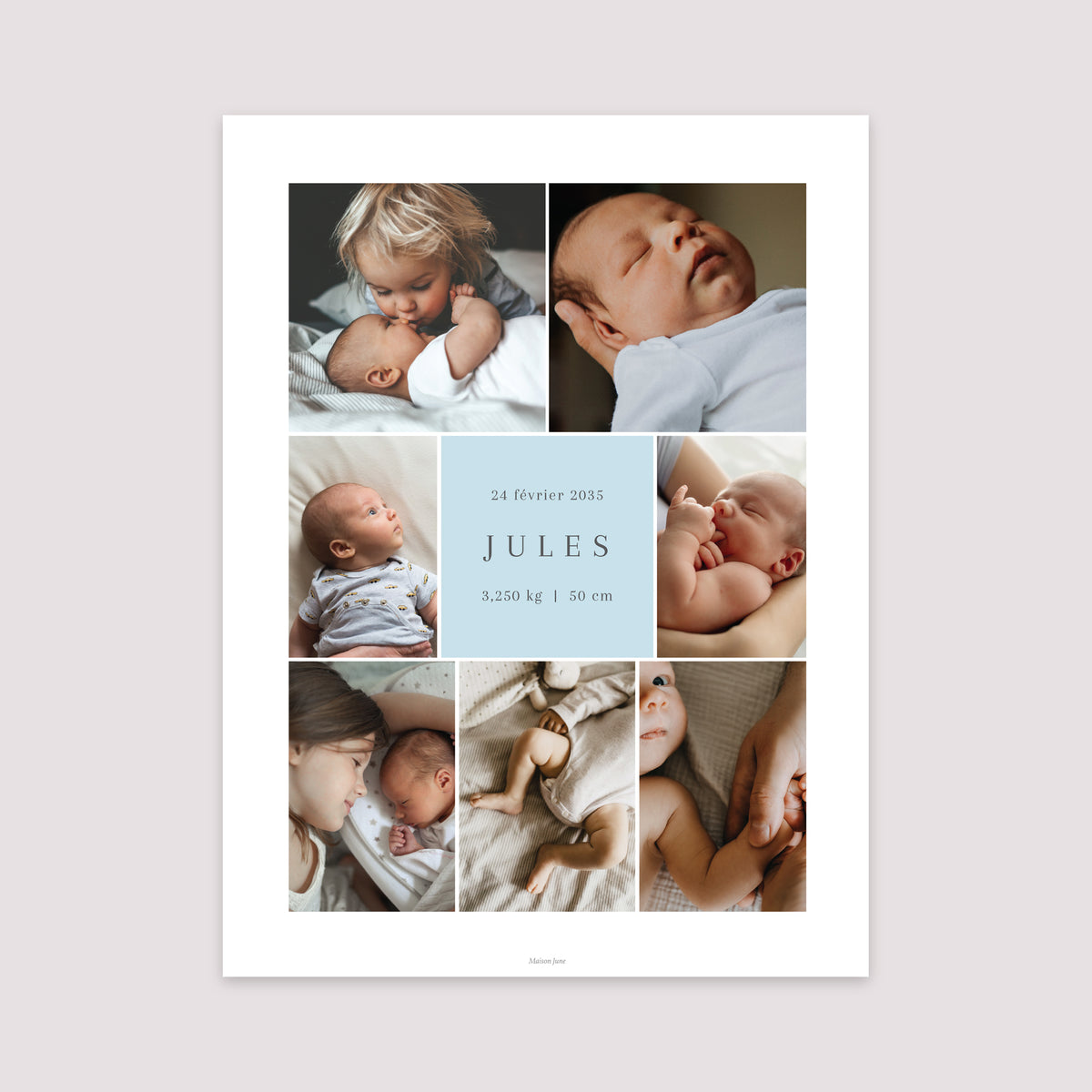 Affiche Naissance Portrait 30 x 40 cm Fragments de douceur II photo N° 2
