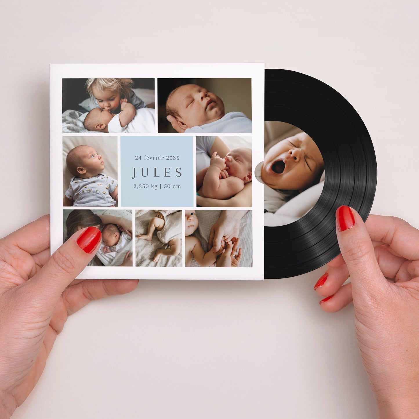 Faire-part Naissance Pochette disque Fragments de douceur II photo N° 2