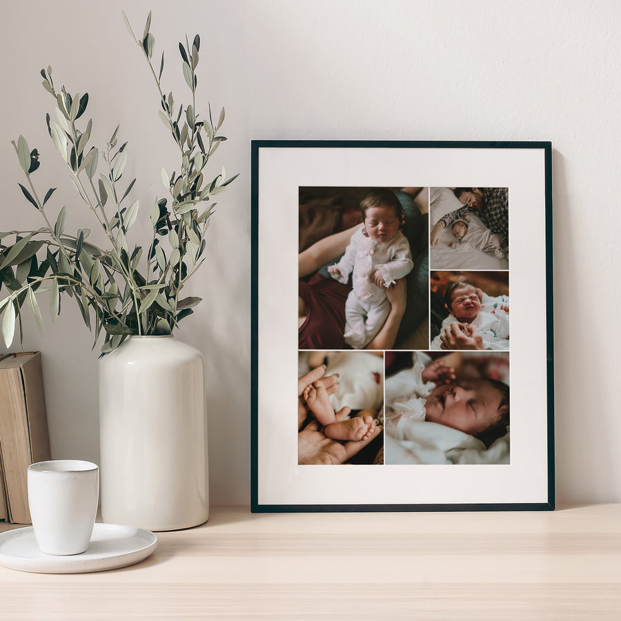 Affiche Naissance Portrait Éclats de vie photo