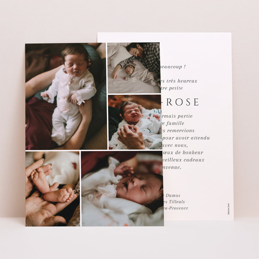 Remerciements Naissance Portrait Éclats de vie photo