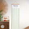 Toise Naissance Papier Rayures vertes claires photo N° 3