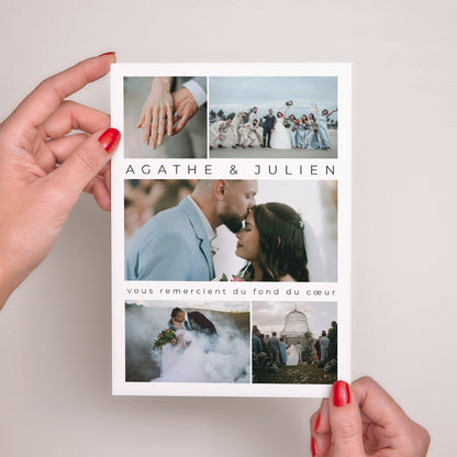 Remerciements Mariage Grand format rectangle Au fil de nos regards photo N° 2