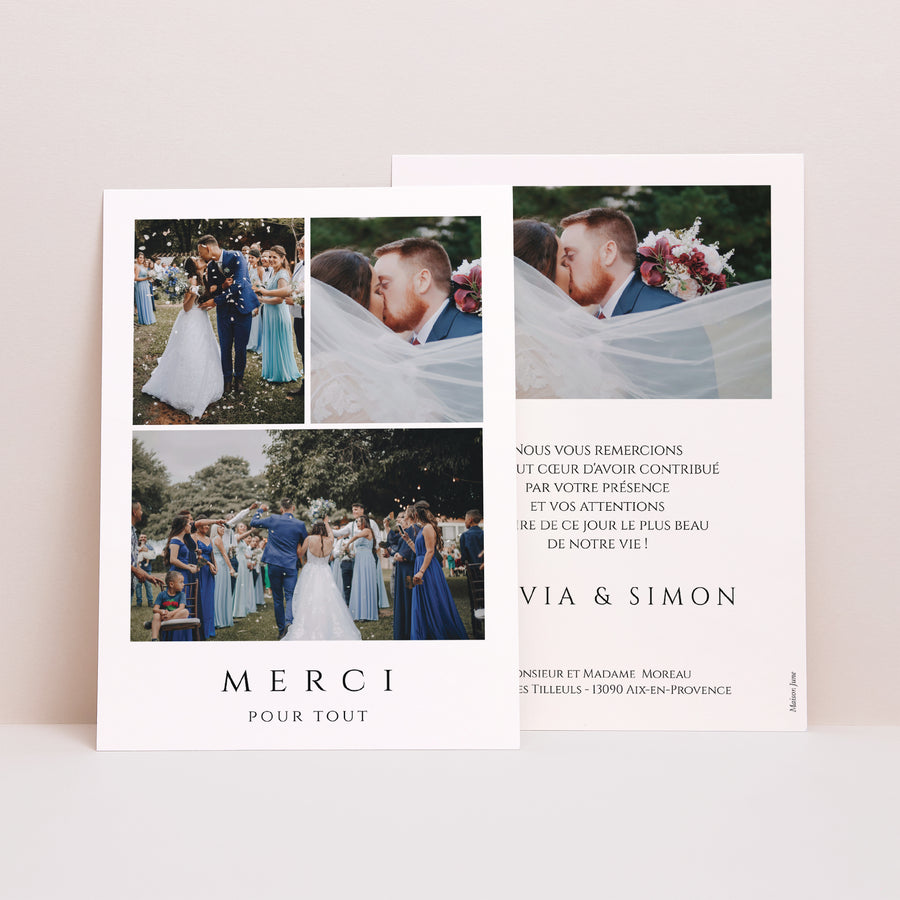 Remerciements Mariage Portrait Éclats de bonheur photo