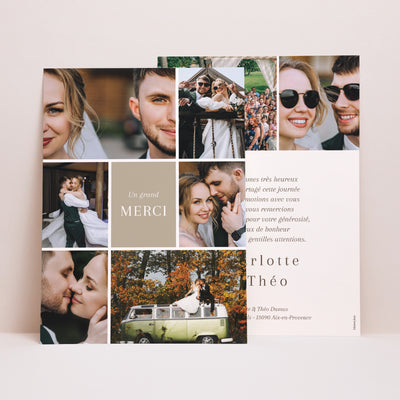 Remerciements mariage kraft