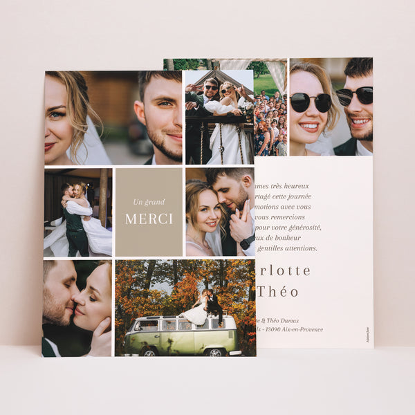 Remerciements Mariage Grand format rectangle L’Écrin de notre amour photo