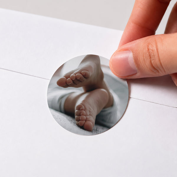 Sticker Naissance Rond Un rayon de vie photo