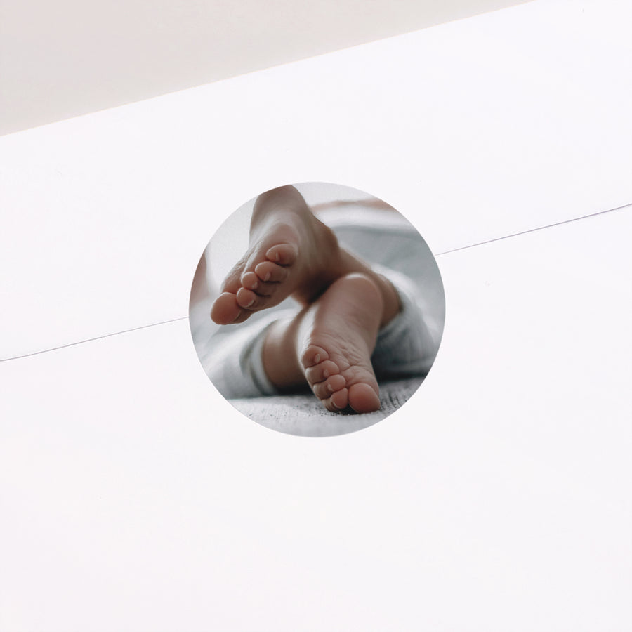 Sticker Naissance Rond Un rayon de vie photo