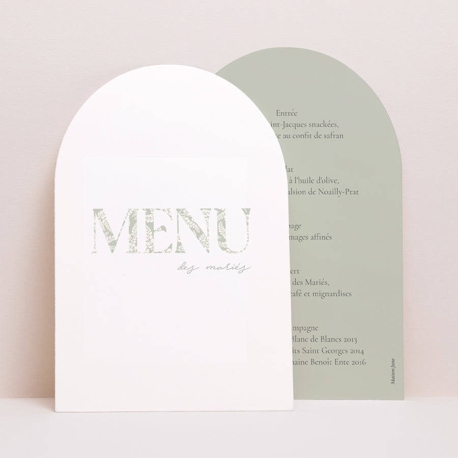Menu Mariage Arche Rêverie Romantique photo