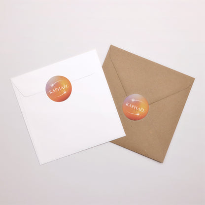 Sticker Naissance Rond Carte aventurier photo N° 3