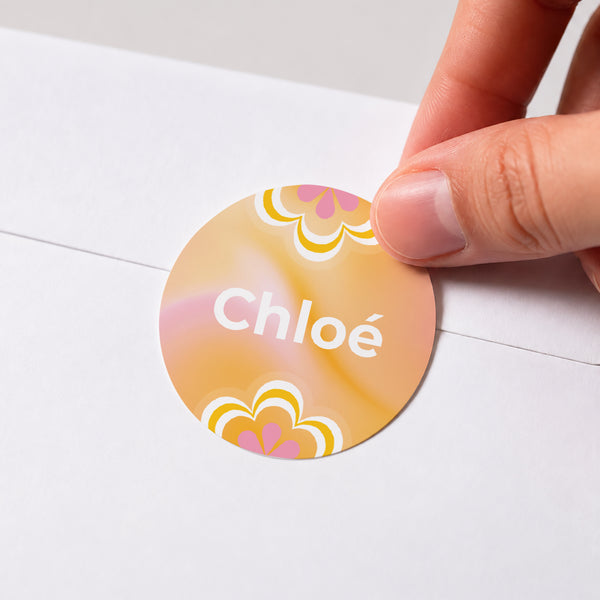 Sticker Naissance Rond Carte Evolution 1 photo
