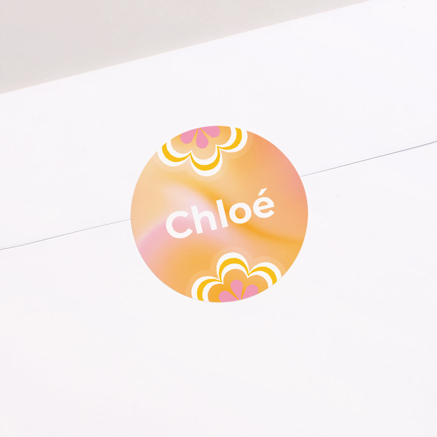 Sticker Naissance Rond Carte Evolution 1 photo