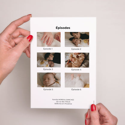 Faire-part Naissance Grand format rectangle Casting du bonheur photo N° 3