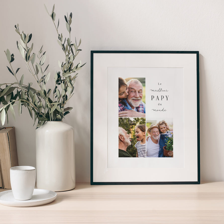 Affiche Portrait Le meilleur papy du monde photo