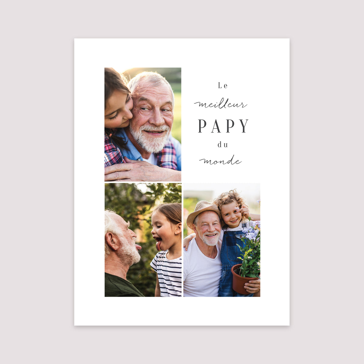 Affiche Portrait 30 x 40 cm Le meilleur papy du monde photo N° 2
