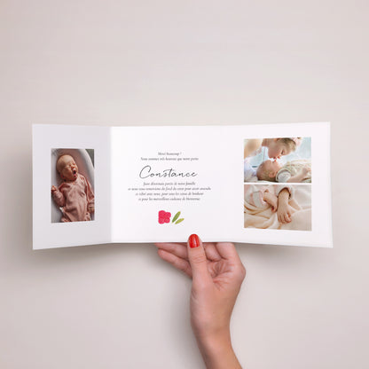 Remerciements Naissance Triptyque asymétrique Pétales de Tendresse photo N° 2