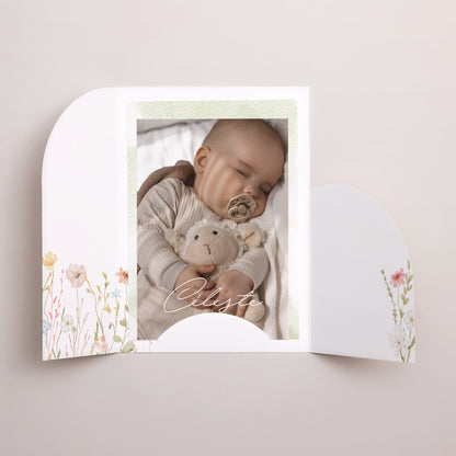 Faire-part Naissance Pochette 2 cartes Petite Fleur d’Amour photo N° 3