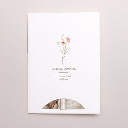 Faire-part Naissance Pochette 2 cartes Petite Fleur d’Amour photo N° 5