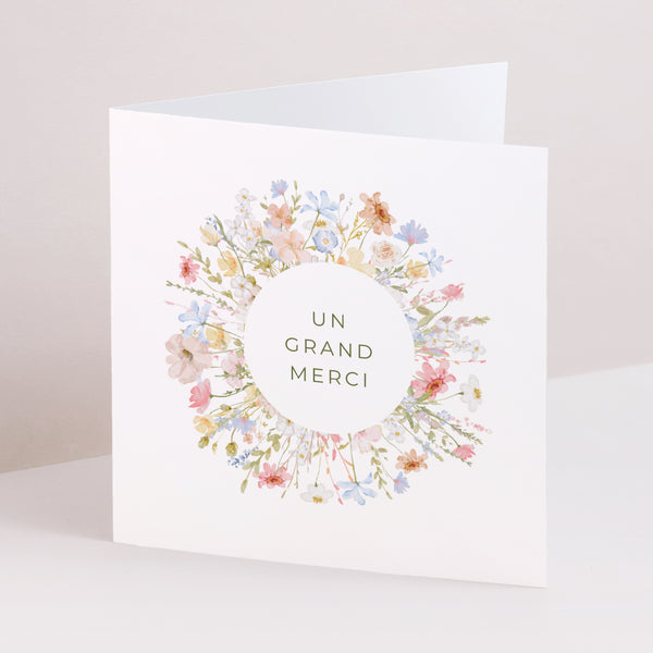 Remerciements Naissance Carré double volet Petite Fleur d’Amour photo