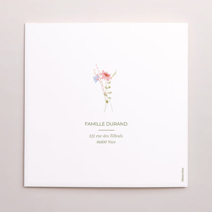 Remerciements Naissance Carré double volet Petite Fleur d’Amour photo N° 3