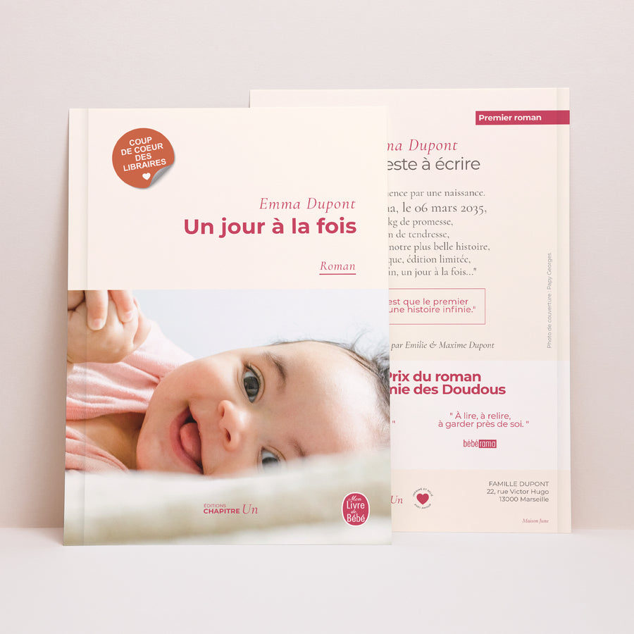 Faire-part Naissance Grand format rectangle Mon premier livre photo