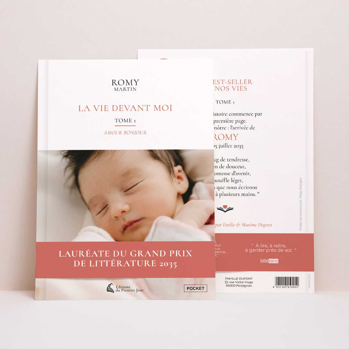 Faire-part Naissance Grand format rectangle La vie devant moi photo