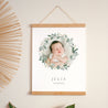 Affiche Naissance Portrait 30 x 40 cm Écrin Végétal photo N° 1