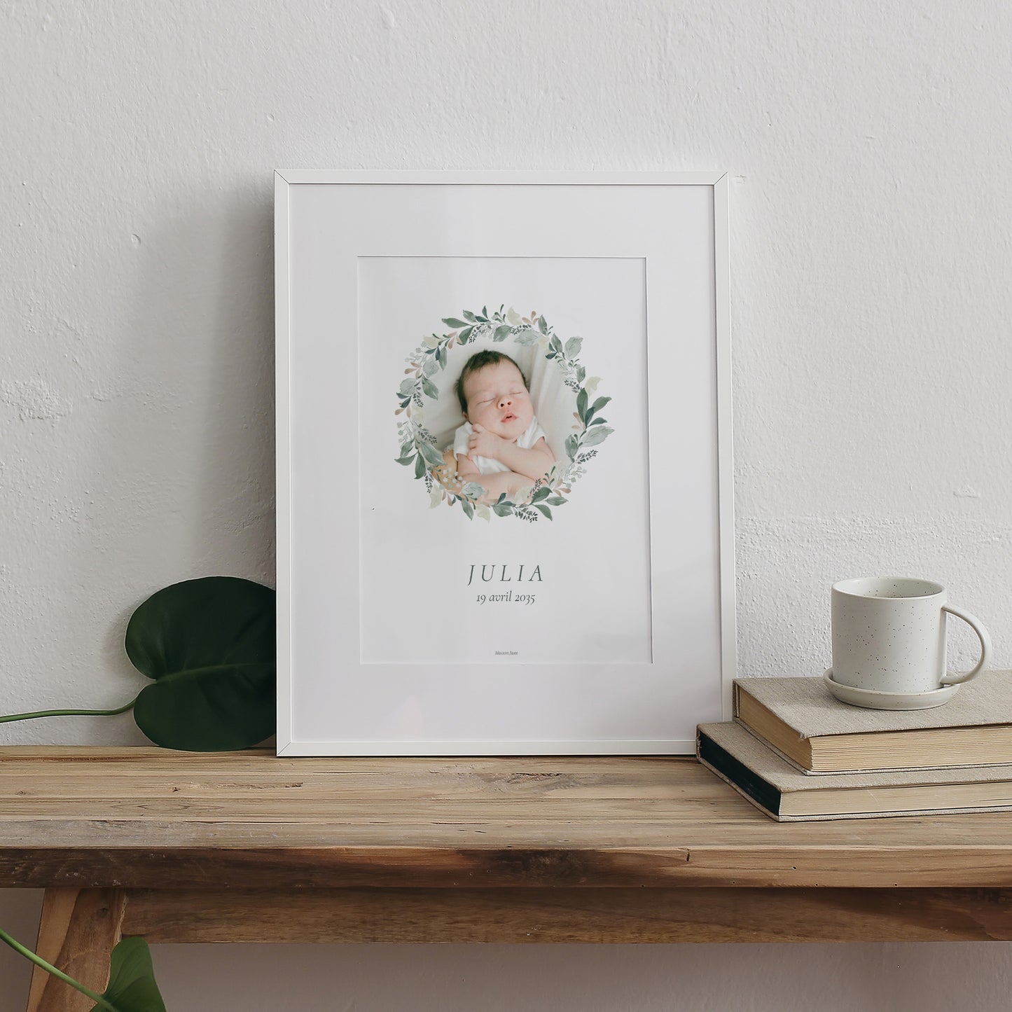 Affiche Naissance Portrait Écrin Végétal photo N° 3