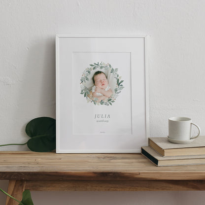 Affiche Naissance Portrait Écrin Végétal photo N° 3