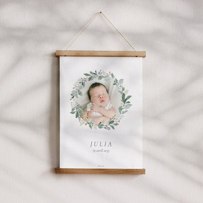 Affiche Naissance Portrait Écrin Végétal photo N° 4