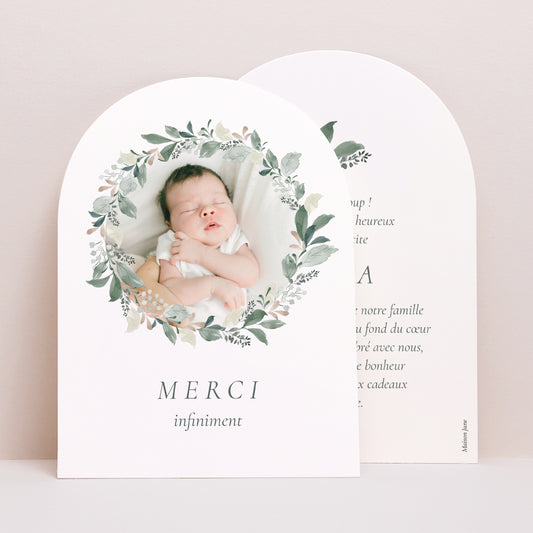 Remerciements Naissance Petite arche Écrin Végétal photo