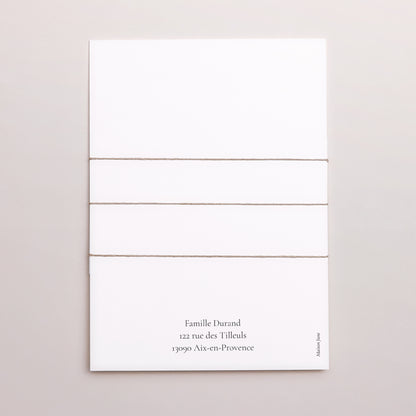 Faire-part Naissance 3 cartes, ruban Souffle de Tendresse photo N° 4