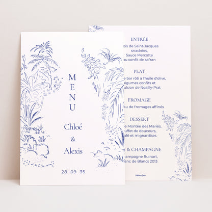 Menu Mariage Portrait Clairière d'Amour photo N° 1