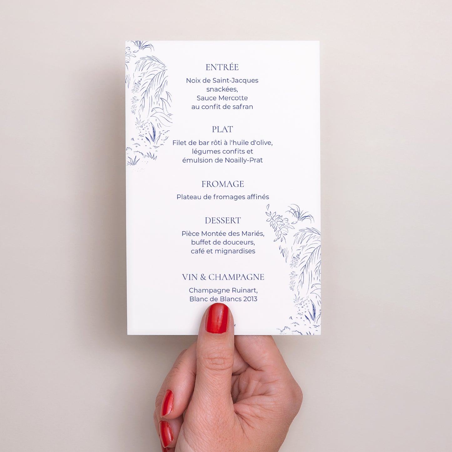 Menu Mariage Portrait Clairière d'Amour photo N° 3