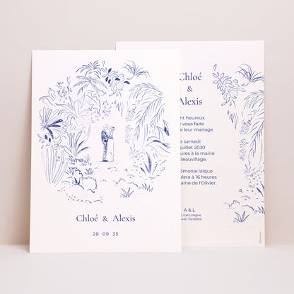 Faire-part Mariage Grand format rectangle Clairière d'Amour photo N° 1