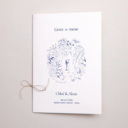 Livret de messe Mariage Double volet Clairière d'Amour photo N° 1