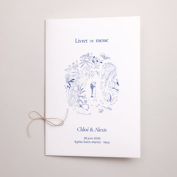 Livret de messe Mariage Double volet Clairière d'Amour photo
